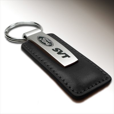 Ford SVT Black Leather Key Chain