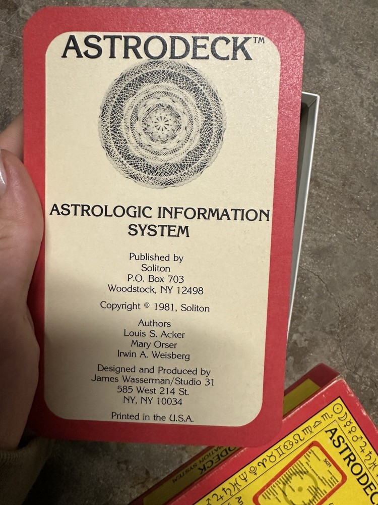 Vintage ASTRODECK Astrology Card Set