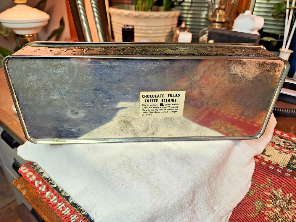 Vintage Urney Chocolates Tin for Chocolate Filled Eclairs