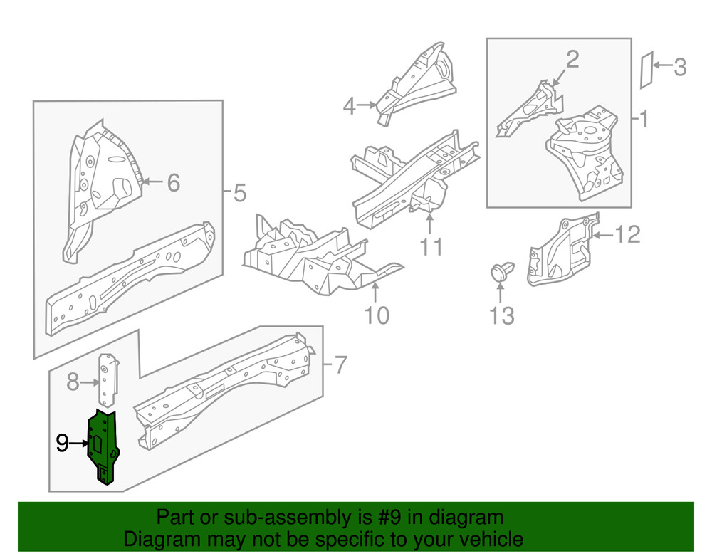 Genuine Nissan Frame Rail End 751A6-1AA0A