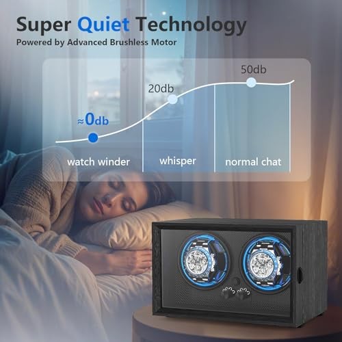 Watch Winder for Automatic Watches,Automatic Double Watch Winder Box with