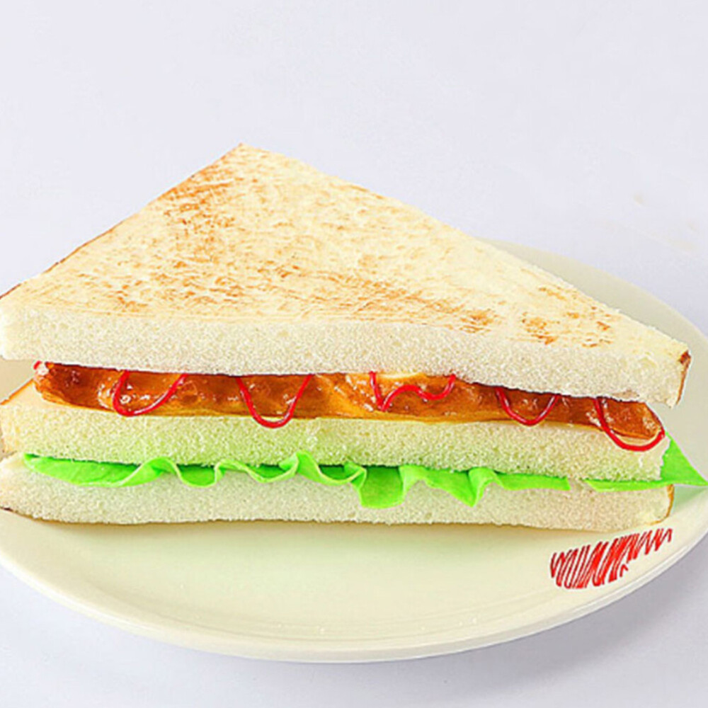 2PCS Burger Model Fake Hamburger Artificial Bread Simulation Food Display Prop