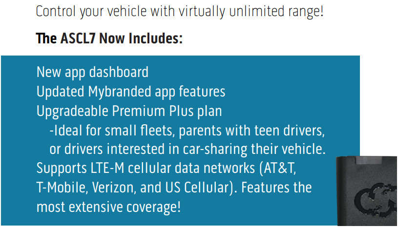 Audiovox CarLink ASCL7 Remote Start/Security Android iOS Smartphone Control Unit