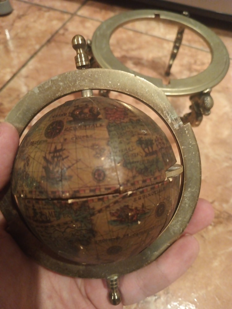 Mcm Heritage Mariner's Globe Vintage Solid State Transistor Radio Prop Display
