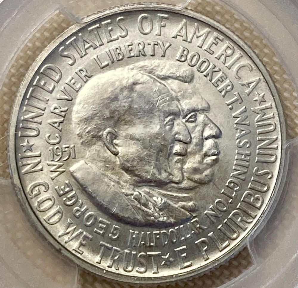Excellent 1951 D Washington Carver Commemorative Half Dollar - PCGS MS65
