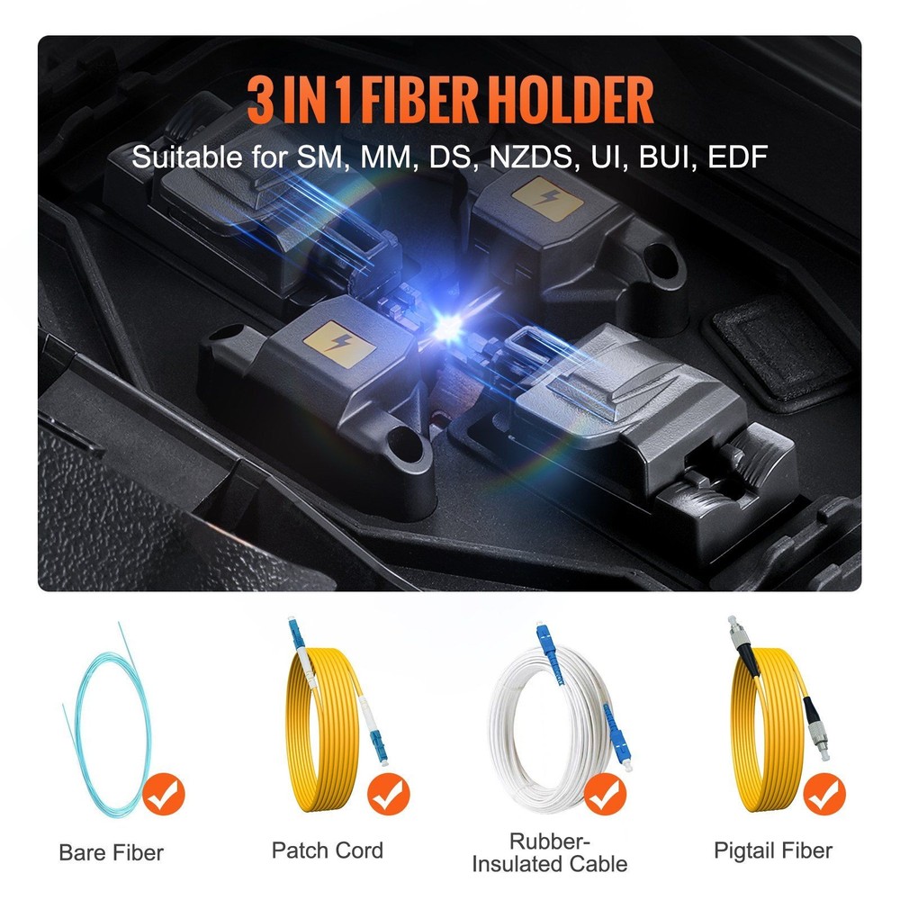 6 Motor Core Alignment Fiber Optic Splicer 6s Splicing 13s Heating