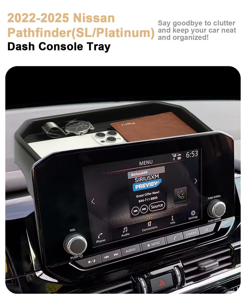 2025 Pathfinder Dash Console Organizer - Behind Screen Organizer Tray For 202...