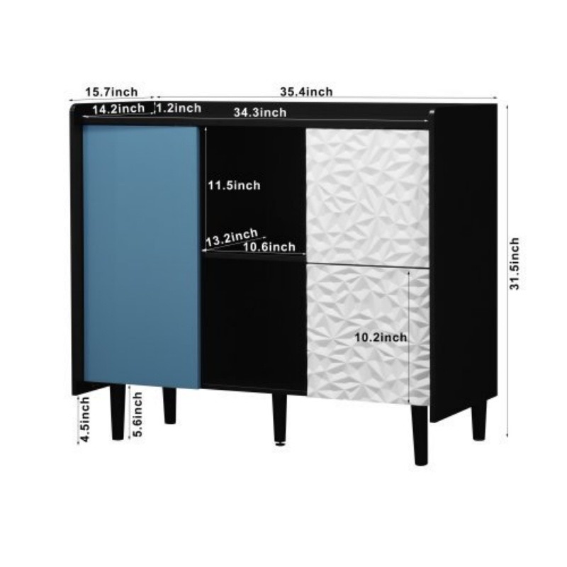 Sideboard Buffet Storage Cabinet Console Table,2 Doors,2 Drawers for Dining Room