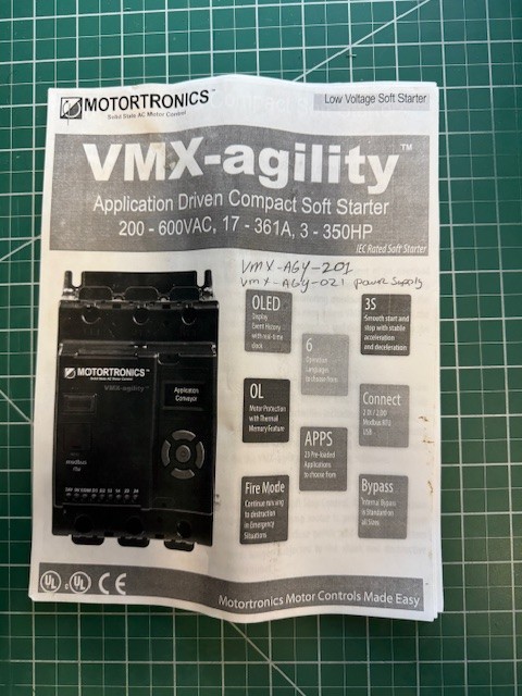 Motortronics VMX-AGY-201 Agility Soft Starter – Solid State AC Motor Control