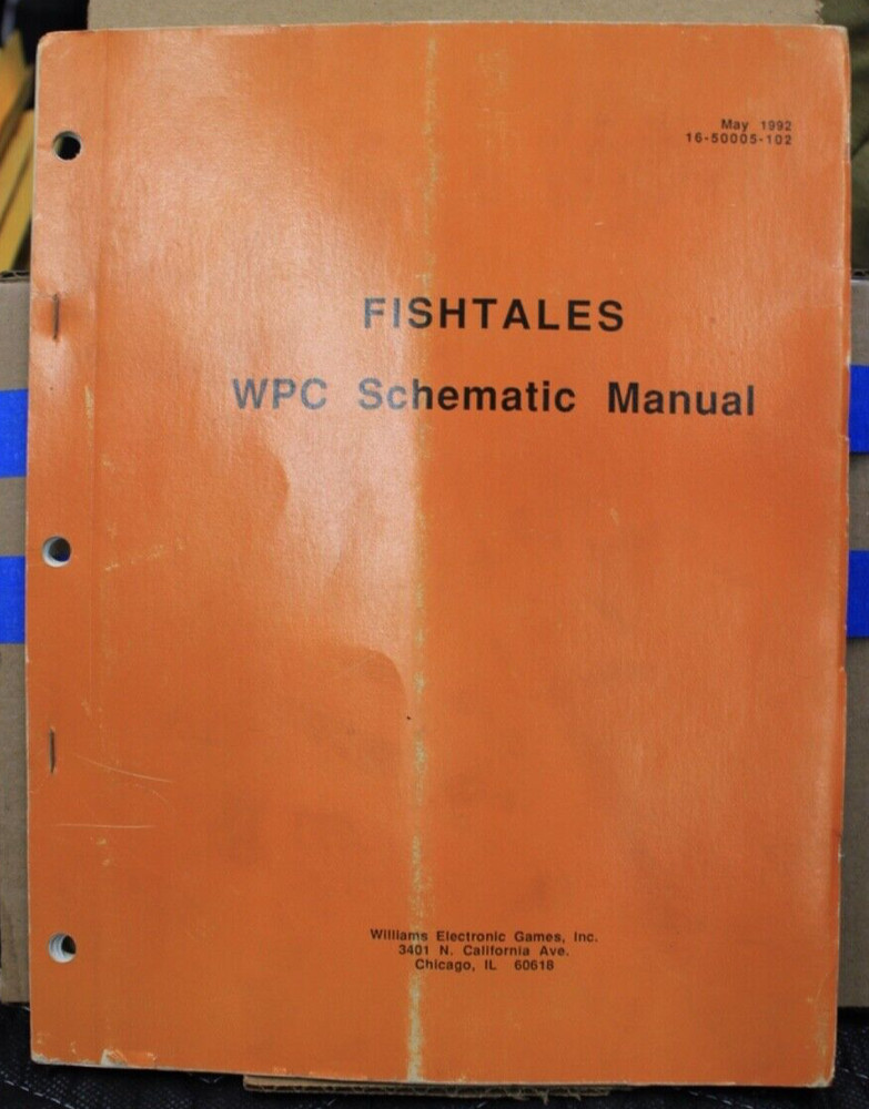 Fish Tales Pinball WPC Schematic Manual - Williams