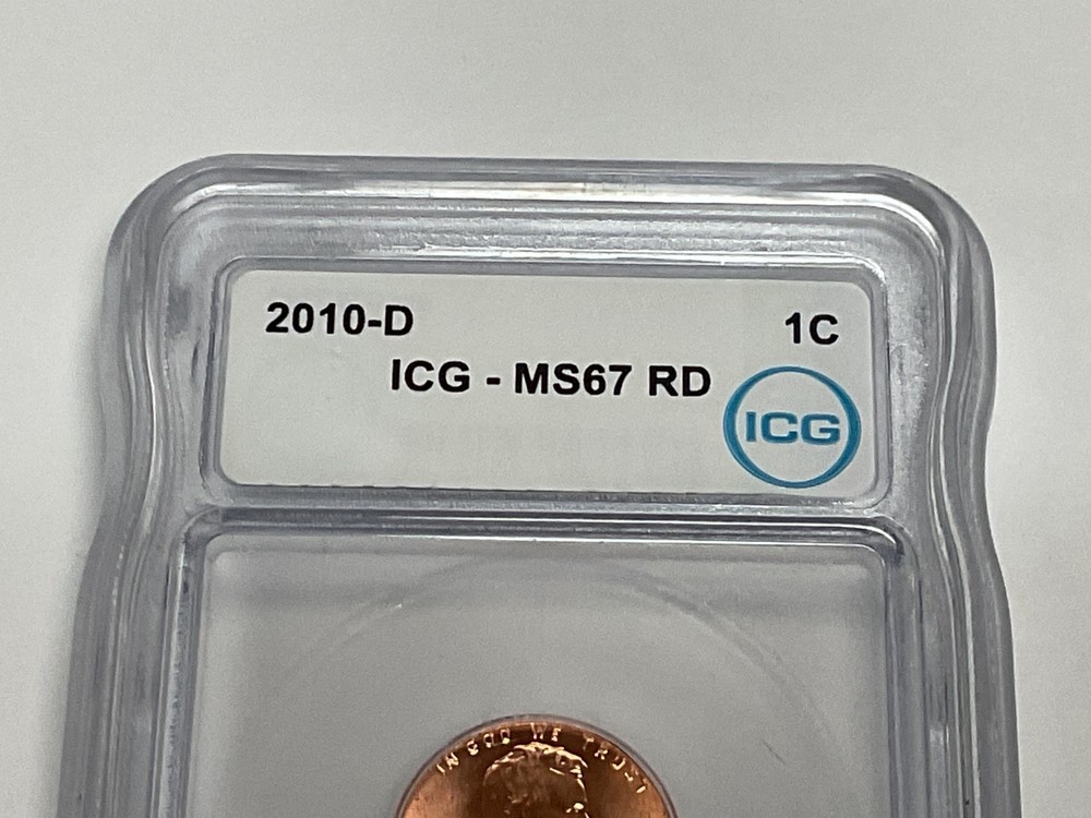 2010-D Lincoln Shield Cent ICG MS67 RED - Greysheet Price = $850!