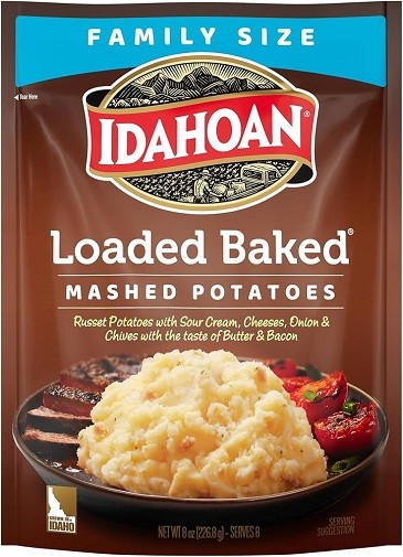Idahoan Family Sized Mashed Potatoes Loaded Baked 3 Pack