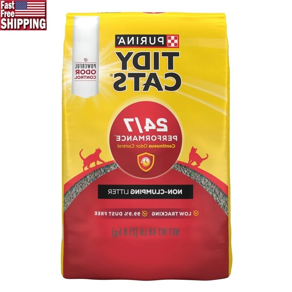 48lb Multi-Cat Non Clumping Cat Litter | Odor Control Low Dust Clay