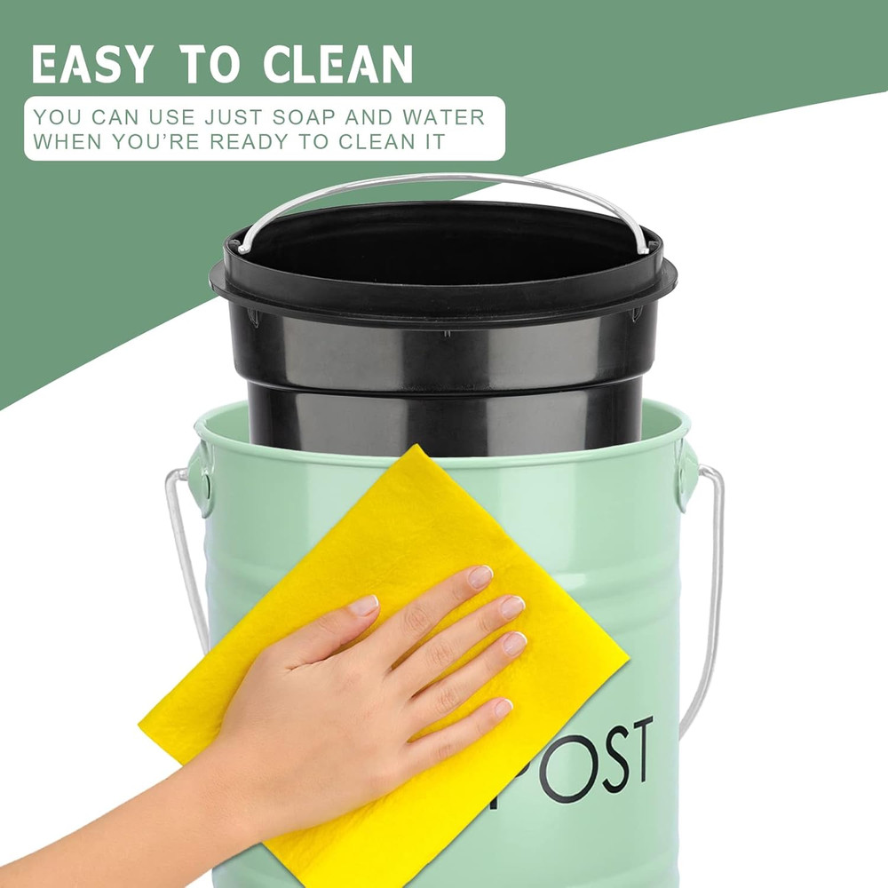 Compost Bin Kitchen Countertop Composter with Lid – Small Compost Containeri Inc