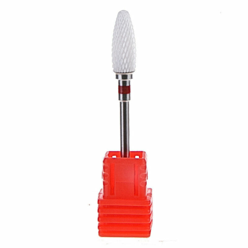 Ceramic Nail Drill Bits Set, Shank Professional Corn Shape 5pcs