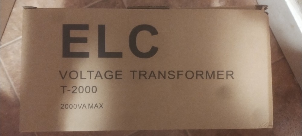 ELC T-2000 2000-Watt Voltage Converter Transformer w/ Circuit Breaker Protection