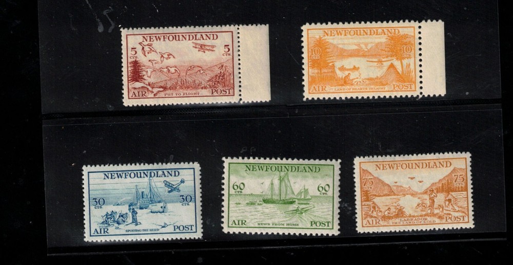 Newfoundland #C13 - #C17 Very Fine Never Hinged Set