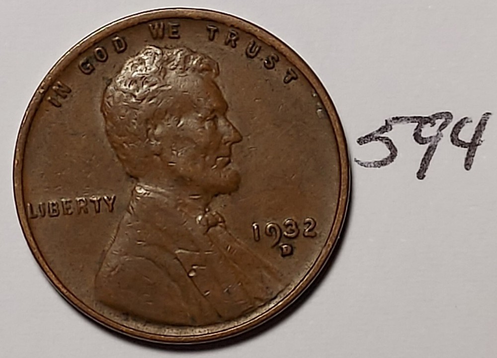 1932-D Lincoln Wheat Cent     #594