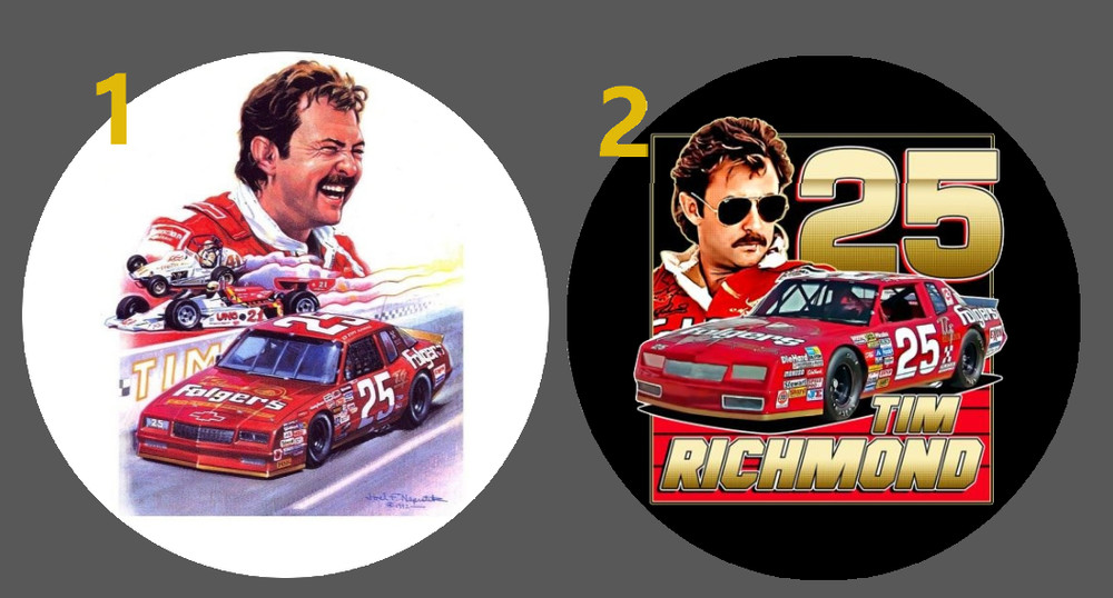 Tim Richmond 2 PC Retro Waterproof Decal Sticker