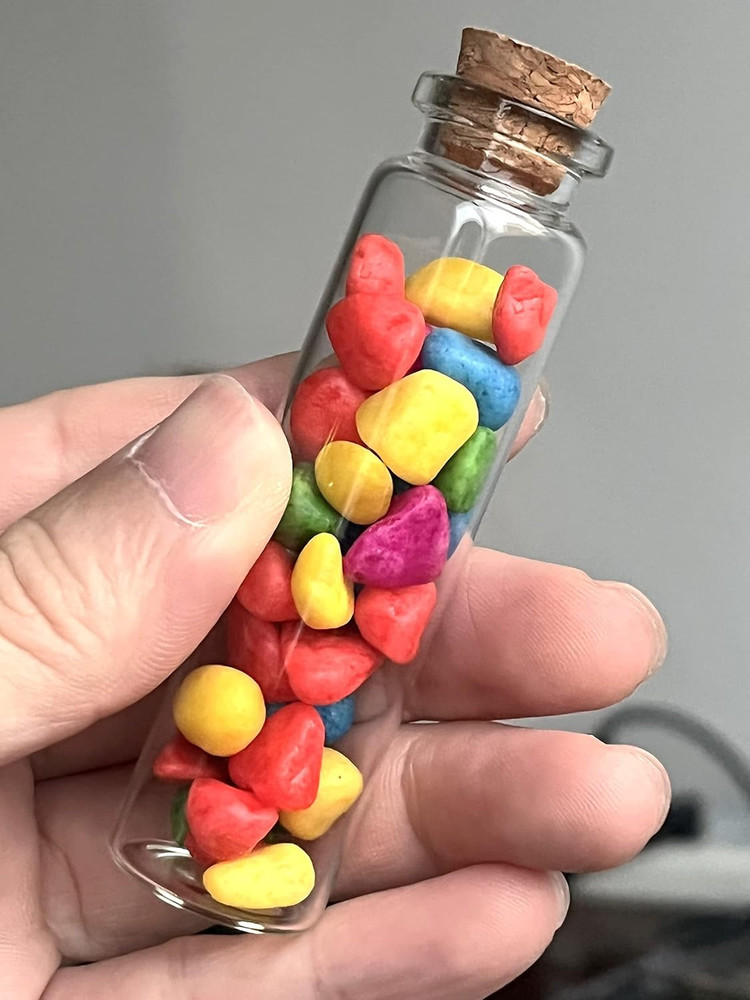 20Ml Small Glass Bottles,Tiny Glass Vials,Jars with Cork Stoppers,Message Bot...