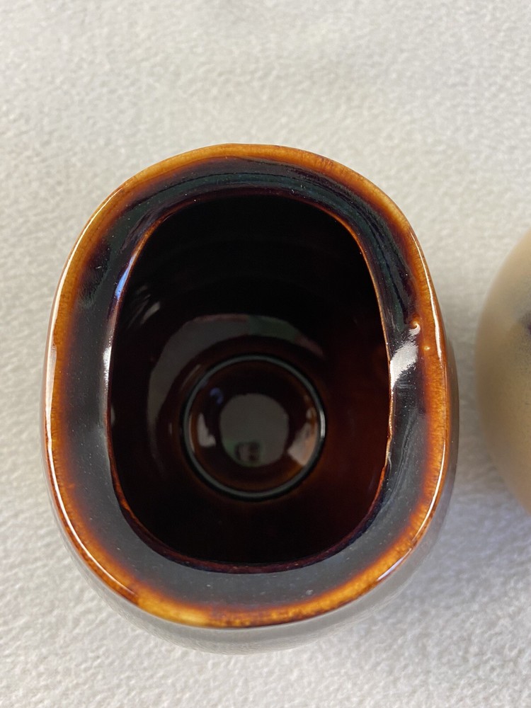 Sango Nova Brown Sugar Bowl With Lid and Creamer Set Stoneware