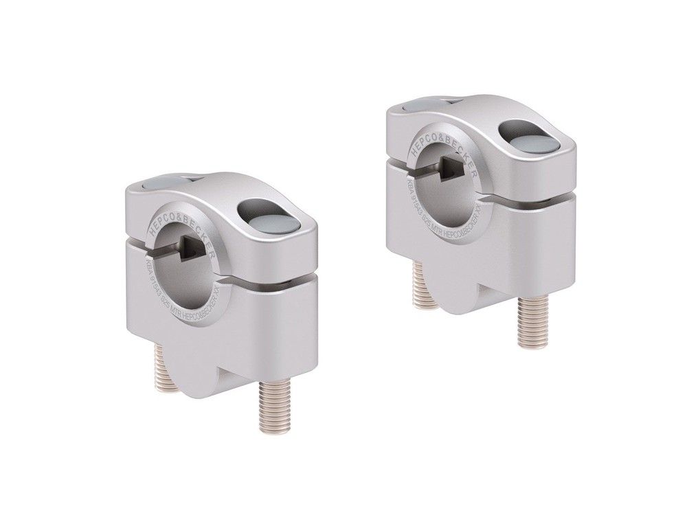 Suzuki GSF 650/S Bandit 2004-2016 Handlebar Risers 25mm Silver BY HEPCO & BECKER