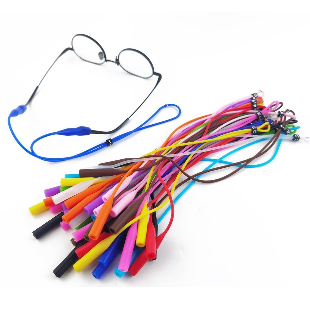 24 Pack Adjustable Silicone Eyeglasses Strap Sunglasses Holder Eyewear Retainer