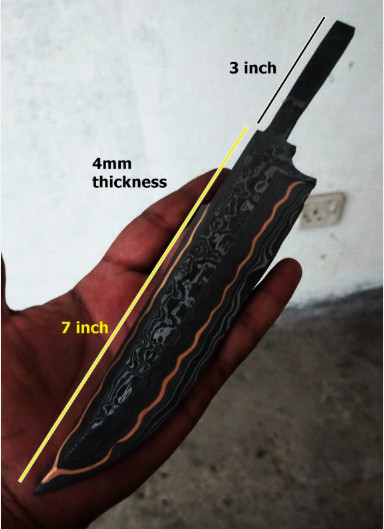 Handmade Custom Copper Blank Blade for Knife Making Supply Tool True Edge Crafts