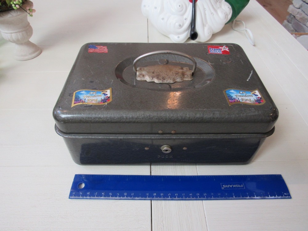 Vintage Metal Lock Box