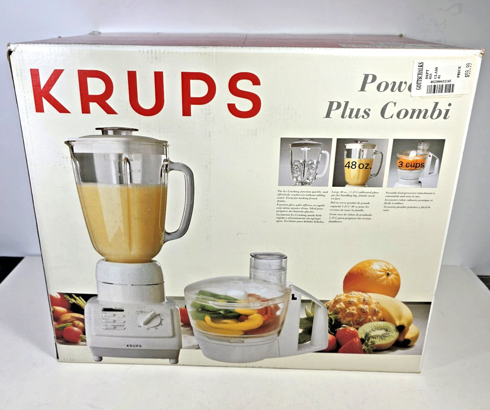 Krups Power X Plus Combi Blender 48oz Food Processor, New, Open Box
