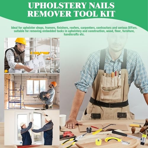 6 Pcs Upholstery Remove & Install Tools Kit Contains Rubber Mallet Hammer with