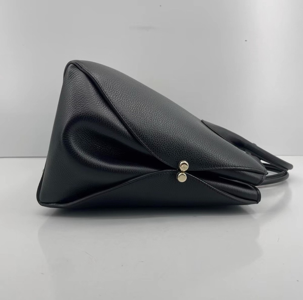 Dior Open Bar Black Leather Top Handle Bag