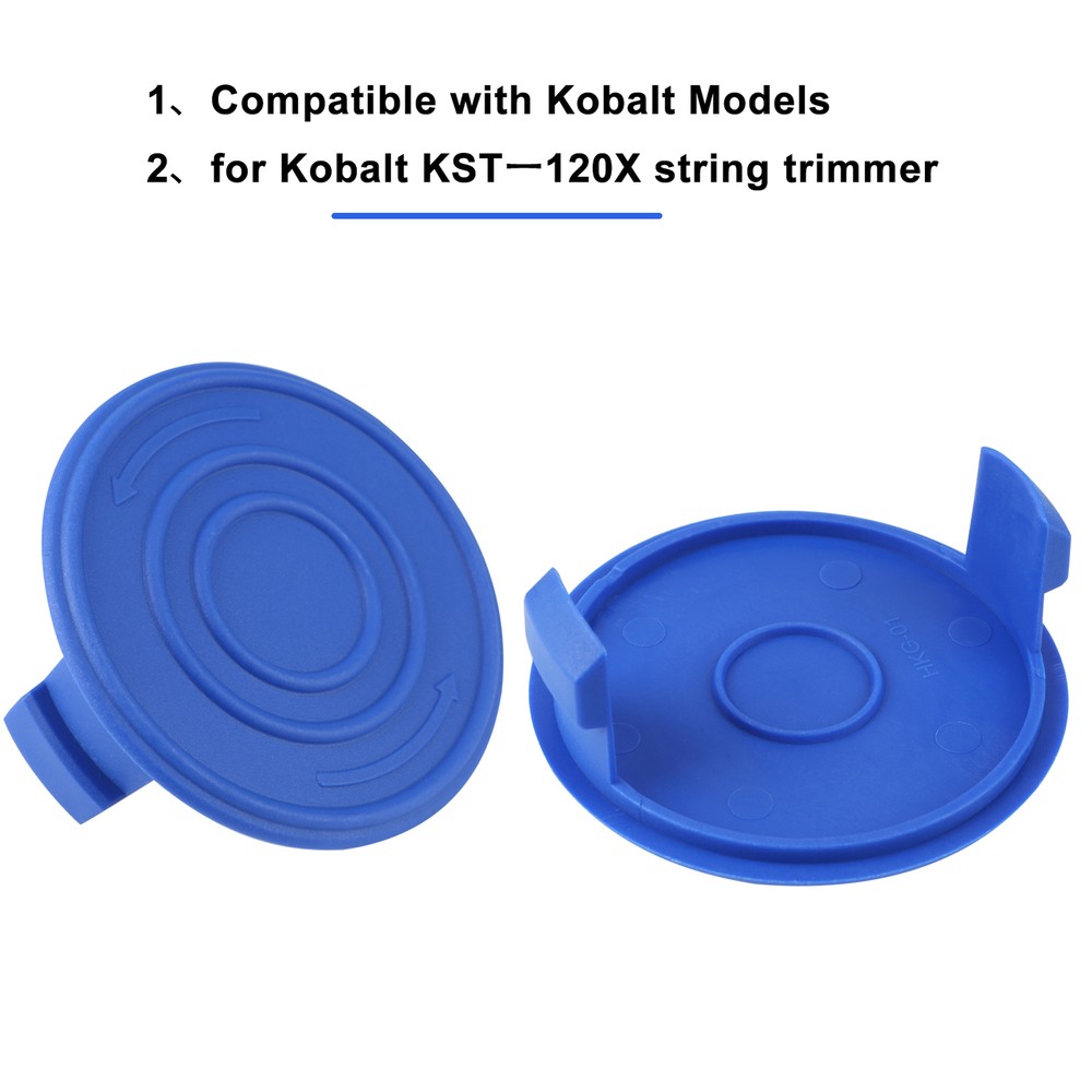 3 Pack Replacement Trimmer Spool Caps For Kobalt 40-Volt Trimmer New