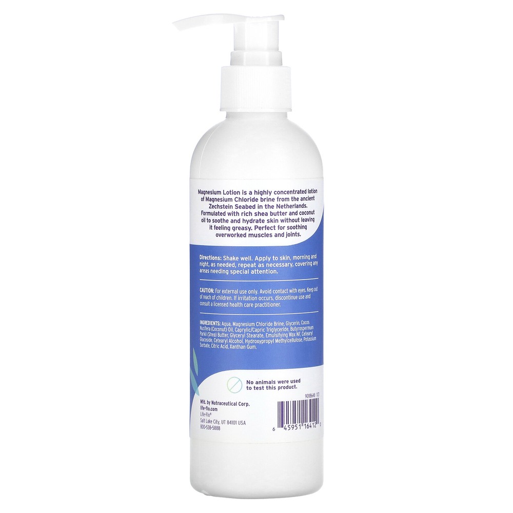 Magnesium Lotion, Highly Concentrated, Unscented, 8 fl oz (237 ml)