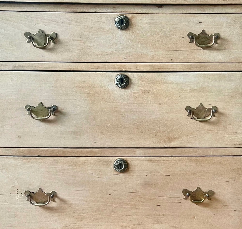18th C. Swedish Gustavian Scrubbed Birch Commode