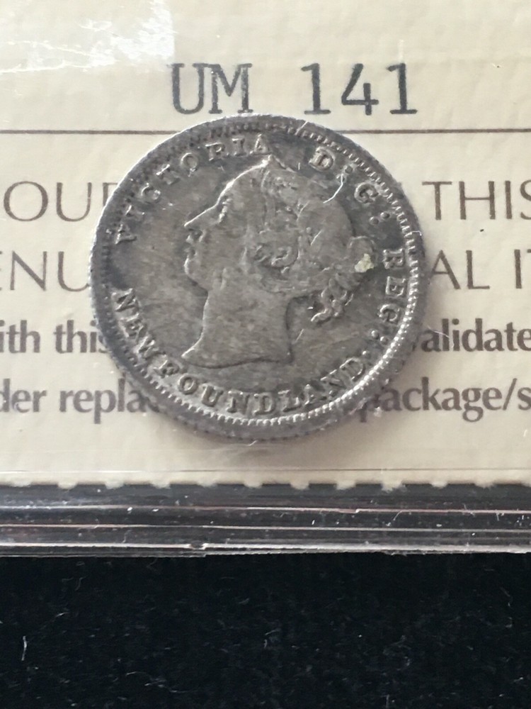 1882H ICCS Graded, Newfoundland ¢5 Cent, **VF-30**