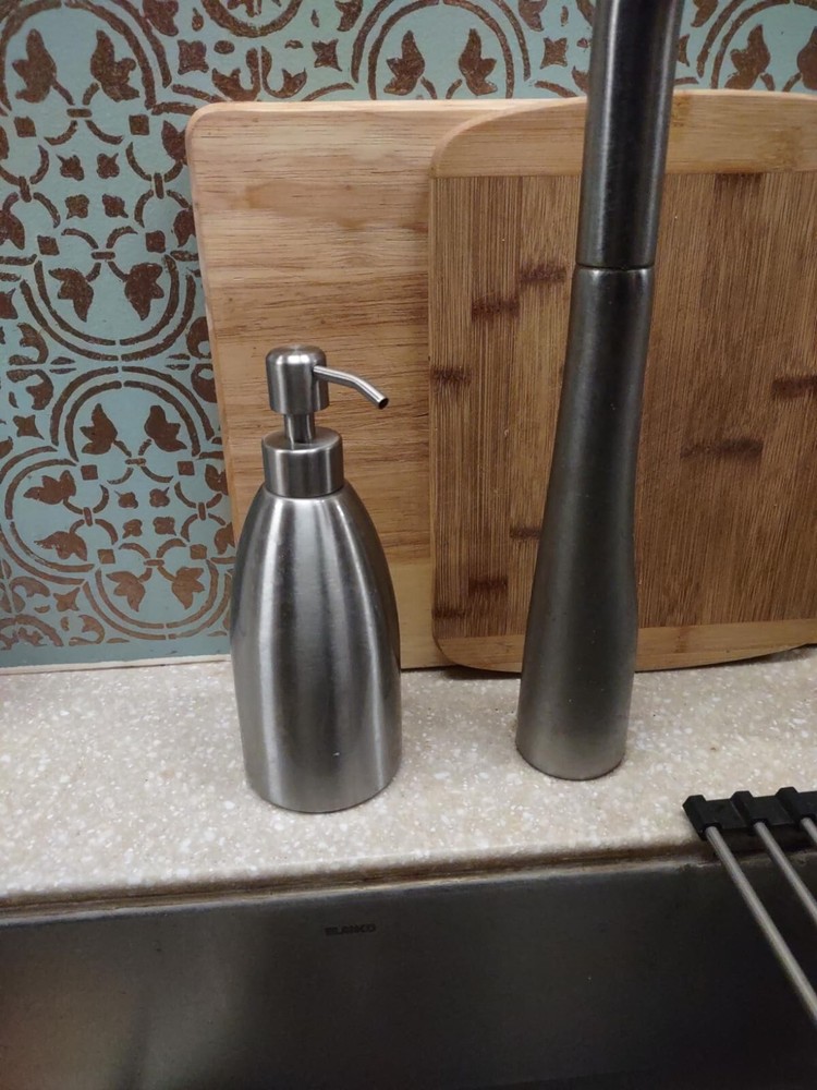 Stainless Steel Soap Dispenser 15.2 Oz Rust Proof Upgraded Version Silver New