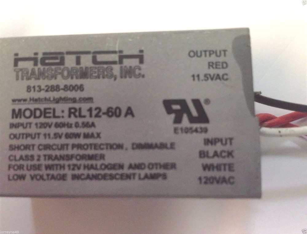Hatch 10PC 60W Electronic Transformer 120V 12V RL12-60 A