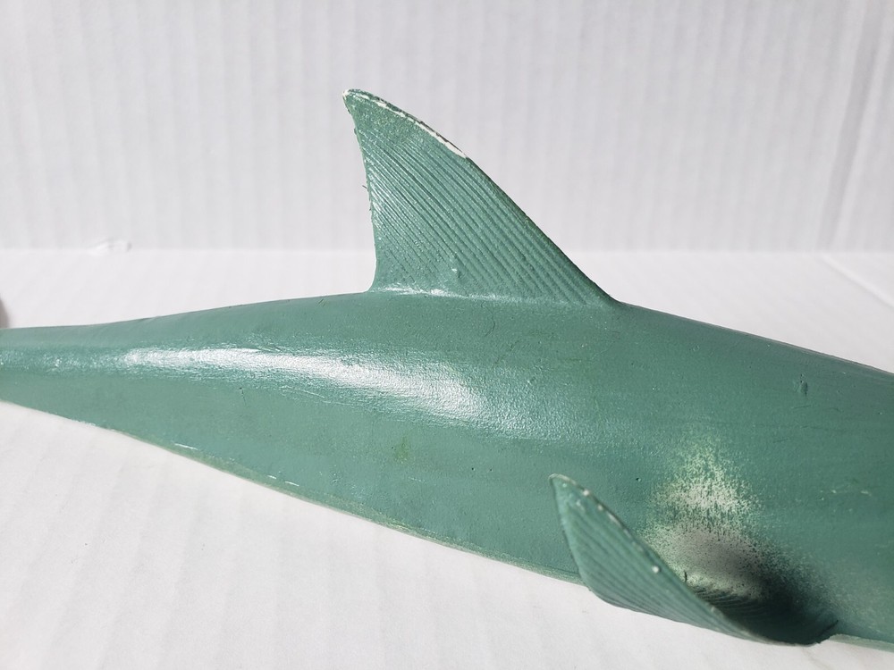 Vintage 11" Plastic Rubber Dolphin KO Shark Toy!