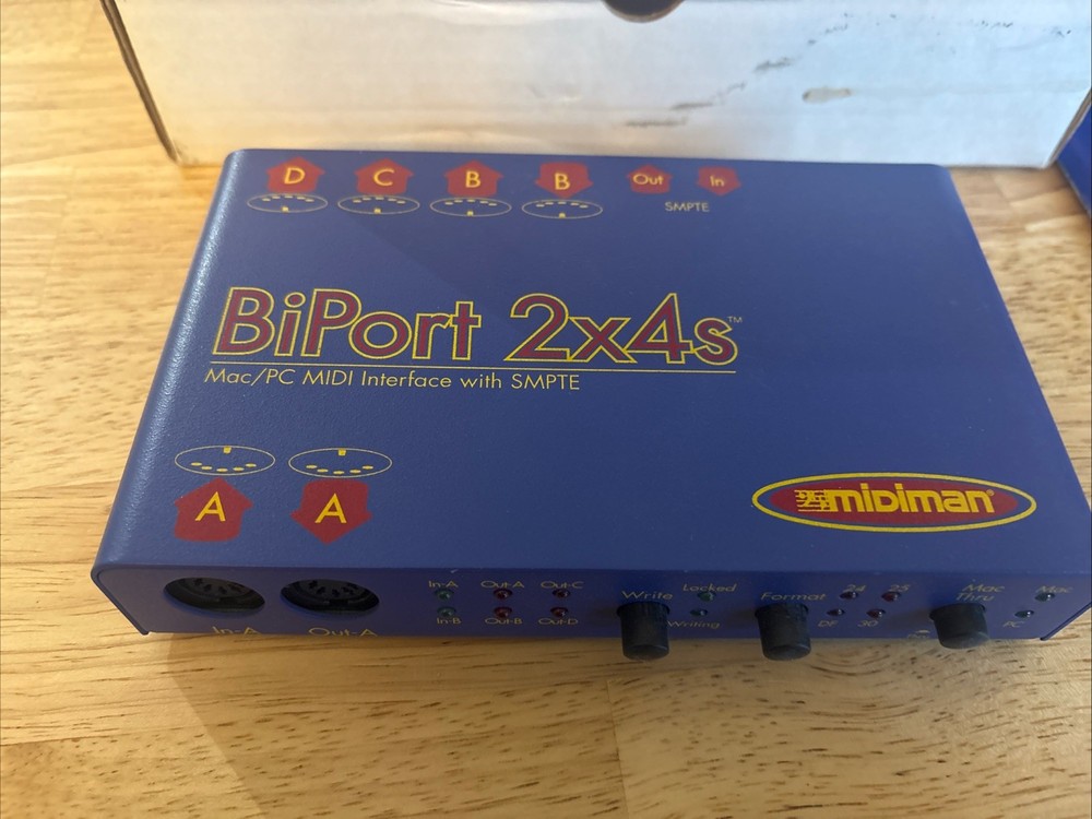 MiDiman BiPort 2x4s Mac/PC MIDI Interface