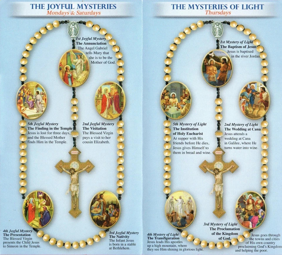 Pray the Rosary Pamphlet Includes All 4 Mysteries - English