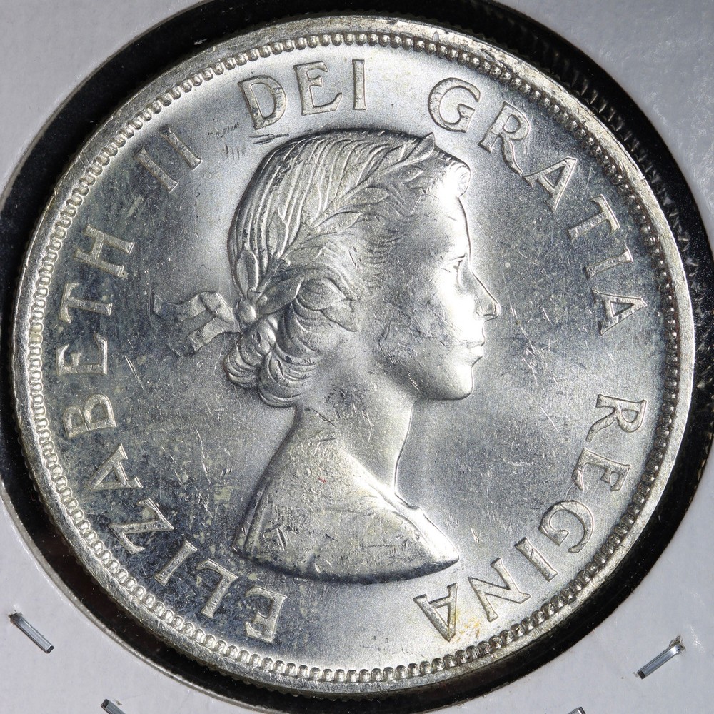 1959 Canada SILVER One Dollar E397 UTHP