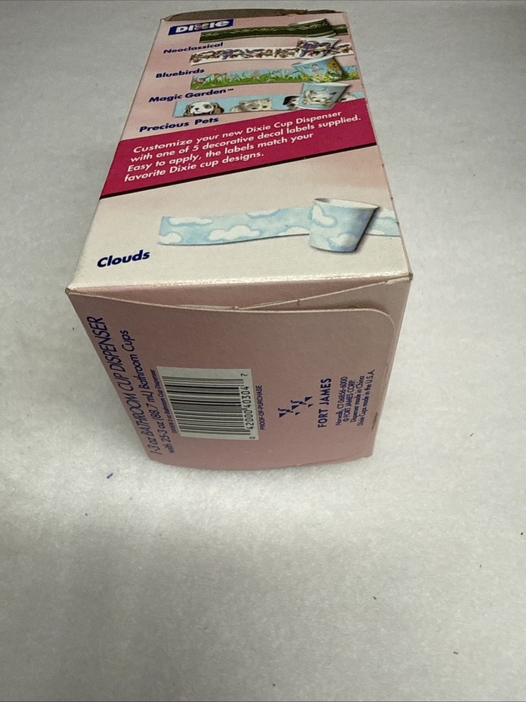 Vtg 2001 Dixie Cup Plastic Dispenser Bathroom Mountable NIB EUC Cups Not Include