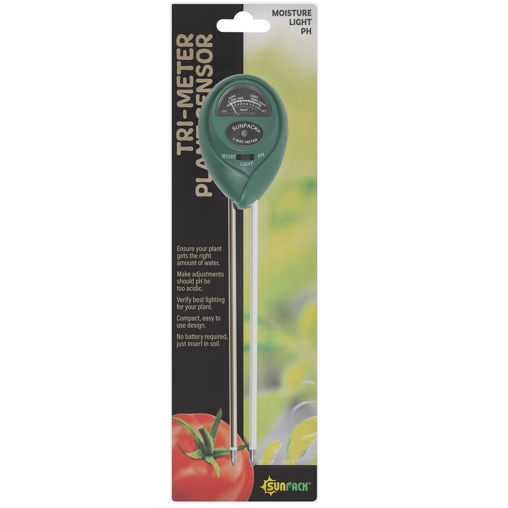 SUNPACK Tri-Meter Plant Sensor for Moisture, Light & pH
