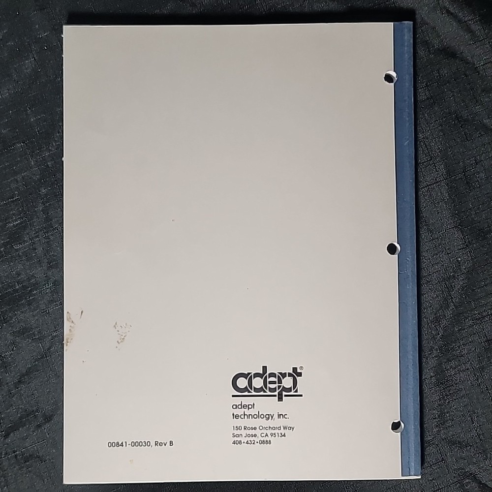 Adept User's Guide AdeptOne-MV AdeptThree Robot Including PA-4 Power Chassis