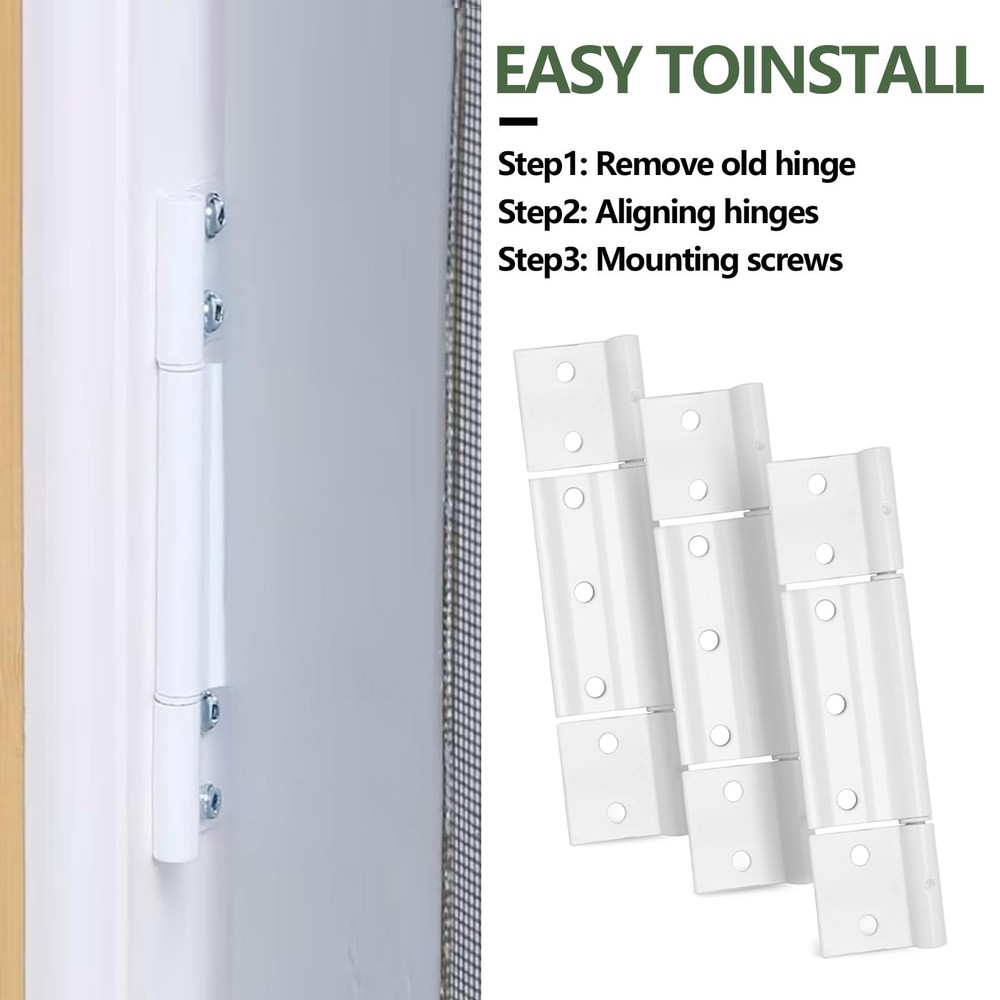 Storm Door Hinges Replacement fits for Larson White Screen Hinges,