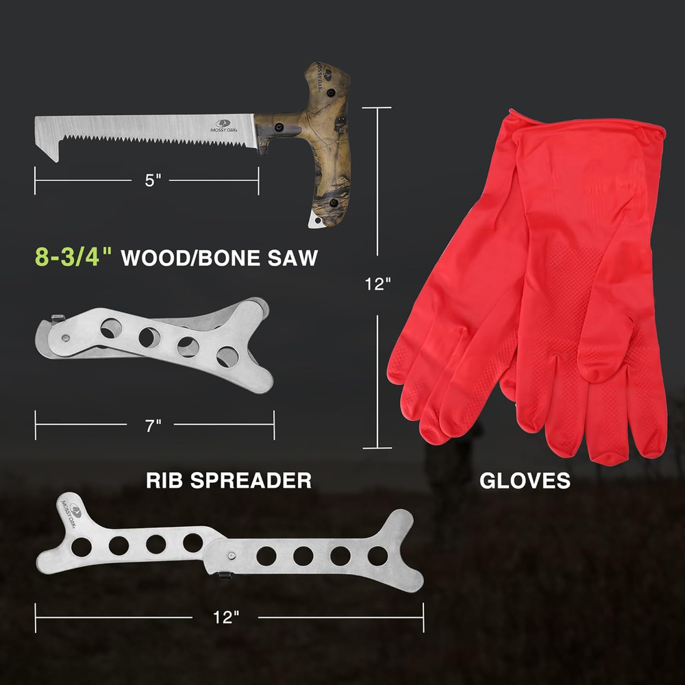 Hunting Field Dressing Kit - Portable Butcher Game Processor Set (8-Piece)