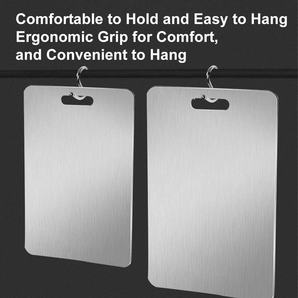 3 Pack Stainless Cutting Board 100% Pure Non-Stick Double-Sided for Kitchen