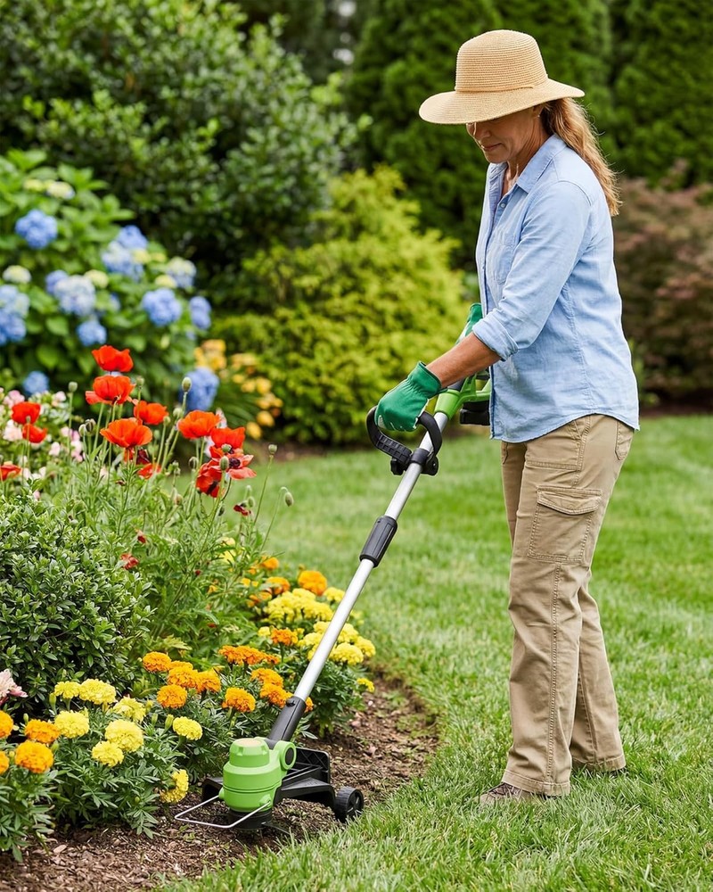 12" Electric Cordless Grass String Trimmer Lawn Edger Weed Wacker Cutter