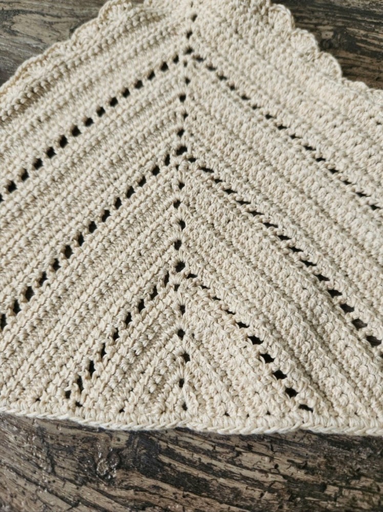 Handmade Crochet Tan Bandana